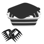 8l collapsible prep basin set bbq kit with insulated bag & meat claws