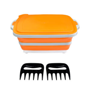 folding 3 in 1 prep basin cutting board, wash basin & grill tray
