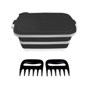 folding 3 in 1 prep basin cutting board, wash basin & grill tray