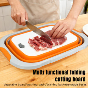 foldable 20l prep basin with locking lid orange