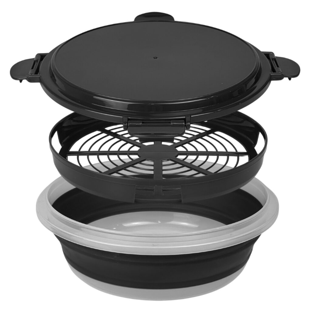 26cm collapsible shaker breading bowl black