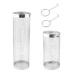 rotating bbq grill basket set