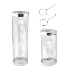 rotating bbq grill basket set