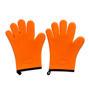 silicone bbq gloves cotton lined heat resistant