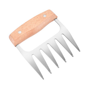 stainless meat claw with beechwood handle 2 pack