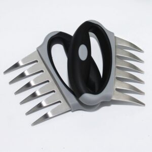 6 tine bbq meat shredding claws stainless