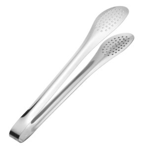 stainless bbq tongs with drainage holes