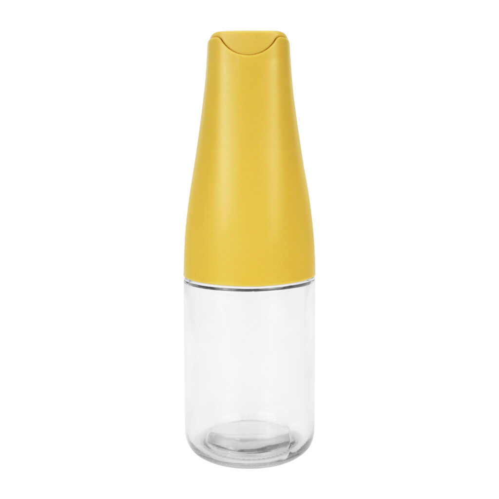 auto flip oil dispenser 500ml glass bottle