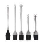 silicone basting brush set 5 piece stainless