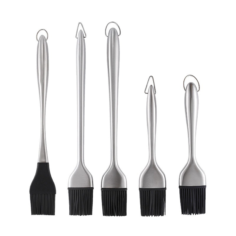 silicone basting brush set 5 piece stainless