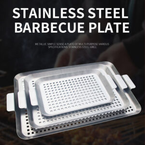 stainless drain grill pan 3 sizes