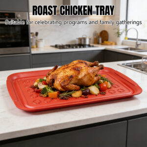 heat resistant enamel bbq tray non stick roasting pan