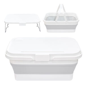 collapsible storage box with table top 15l