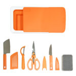 folding cutting board & knife set 7 piece