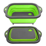 foldable cutting board & colander 2 in 1