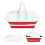 folding storage basket with handle 10l