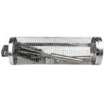 rotating bbq grill basket stainless steel handles