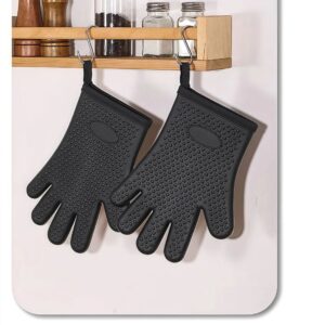 silicone grill gloves with anti slip texture