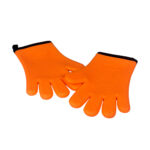 silicone bbq gloves cotton lined heat resistant