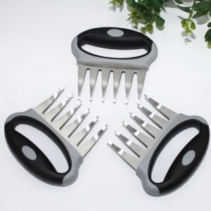 6 tine bbq meat shredding claws stainless