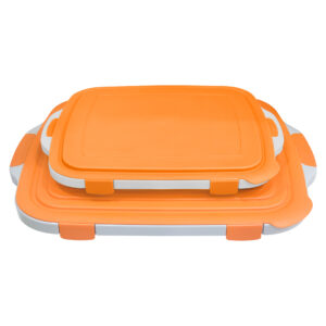 foldable bbq prep tub with locking lid