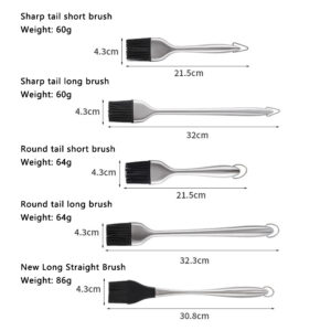silicone basting brush set 5 piece stainless