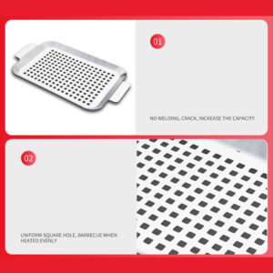 stainless drain grill pan 3 sizes