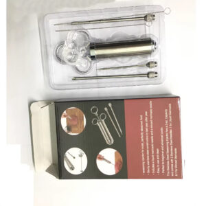 meat injector kit 304 stainless marinade syringe