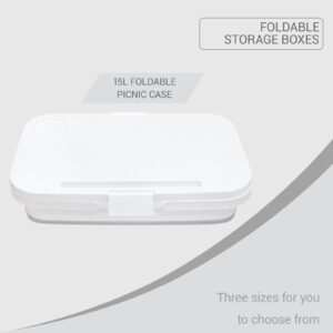 collapsible storage box with table top 15l