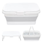 collapsible storage box with table top 15l