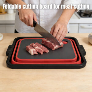 foldable bbq water basket with cutting board