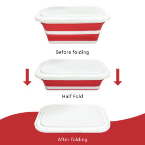 folding storage basket with handle 10l