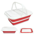 folding storage basket with handle 10l