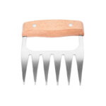 stainless meat claw with beechwood handle 2 pack