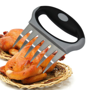 6 tine bbq meat shredding claws stainless