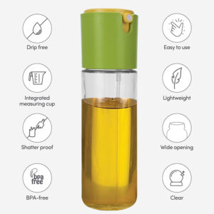 500ml spray & pour oil bottle with measuring cup