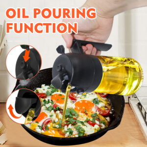 2 in 1 oil sprayer & dispenser 200ml black & blue