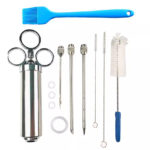 meat injector kit 304 stainless marinade syringe