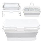 collapsible storage box with table top 15l