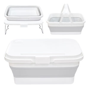 collapsible storage box with table top 15l