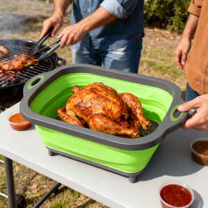foldable cutting board & colander 2 in 1