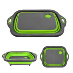 foldable cutting board & colander 2 in 1