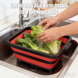 foldable bbq water basket with cutting board