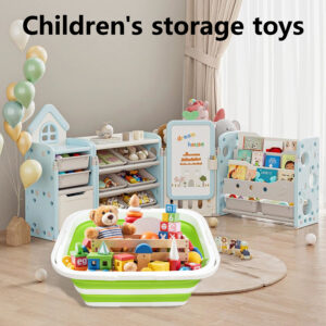 folding storage basket with sealed lid 16l