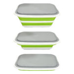 folding storage basket with sealed lid 16l