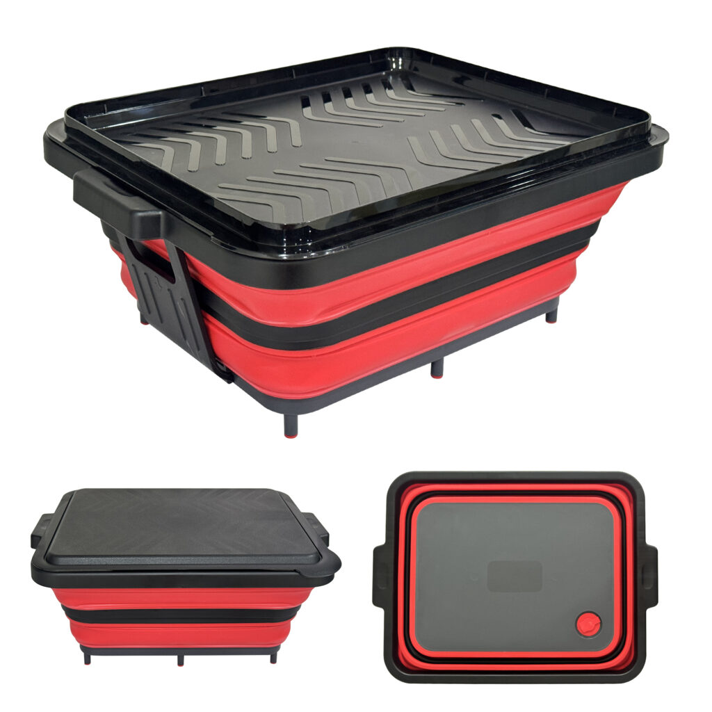 foldable bbq water basket with cutting board