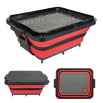 foldable bbq water basket with cutting board