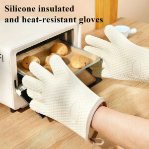 silicone grill gloves with anti slip texture