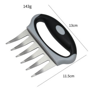 6 tine bbq meat shredding claws stainless