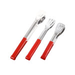 silicone handle bbq tongs 3 piece set
